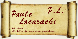 Pavle Laćarački vizit kartica